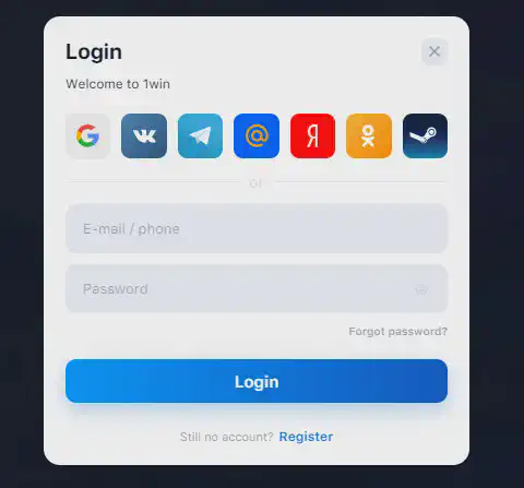1win login